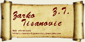 Žarko Tišanović vizit kartica